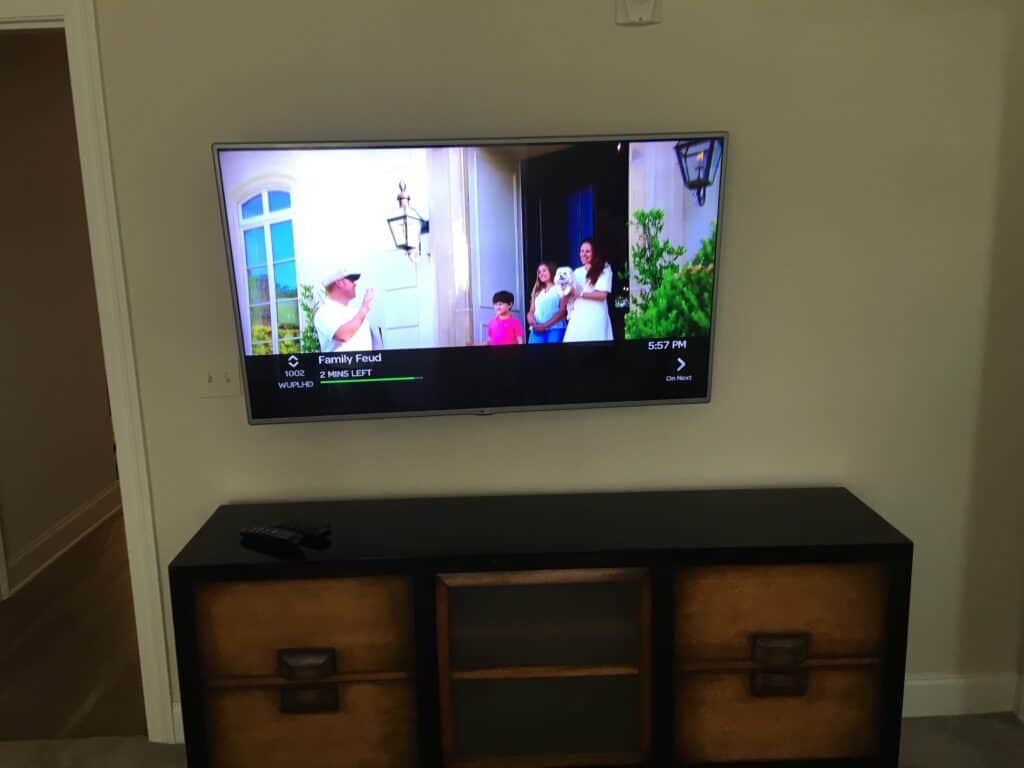TV Mounted on Wall