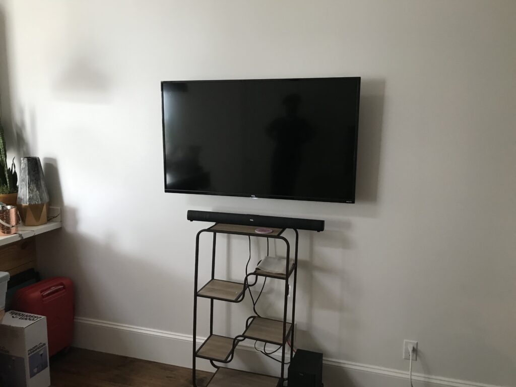 TV Mounting Installation with Full Motion Bracket