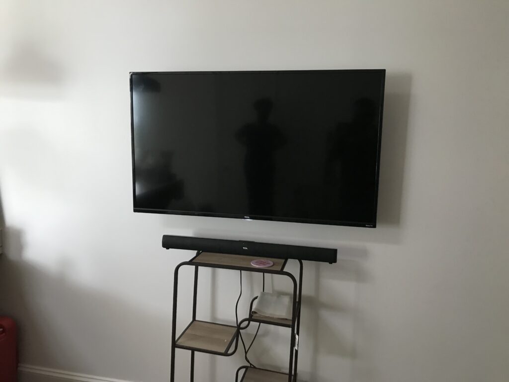 TV Mounting Installation with Full Motion Bracket