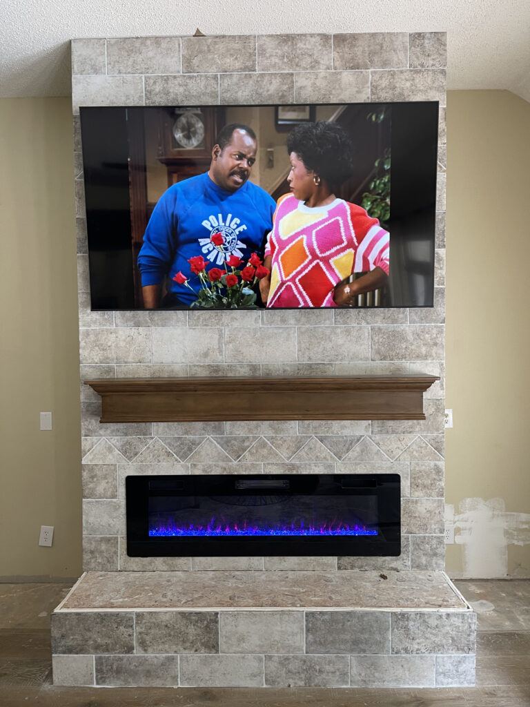 TV Mounting Service TV over a Fireplace